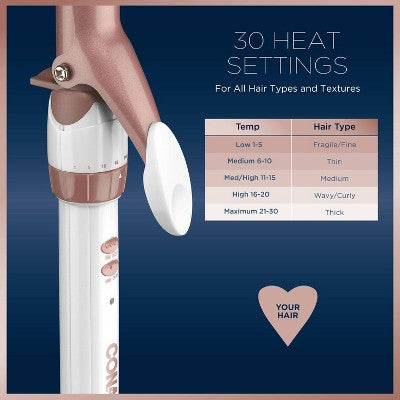 Conair Double Ceramic Rose Gold Curling Iron 1" - Imperfect Box