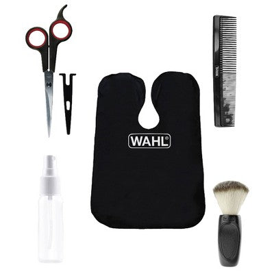 Wahl Haircutting Scissors and Accessory Kit with Shears, Blade Guard, Spray Bottle, Comb, Neck Duster & Cape - New
