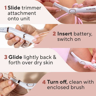 Finishing Touch Flawless Bikini Shaver and Trimmer Hair Removal Device - Imperfect Box