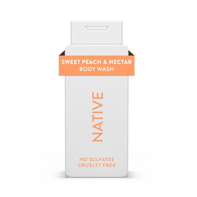 Native Body Wash for Women & Men Sweet Peach & Nectar Sulfate Free 18 fl oz - Imperfect Container