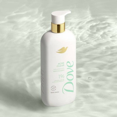 Dove Serum Body Wash with 1% Clearing Salicylic Acid Acne Clear 18.5 fl oz - Imperfect Container