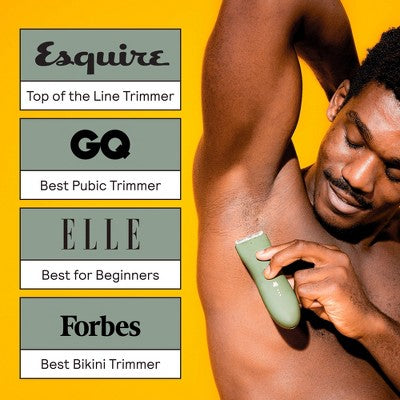 Meridian Trimmer Original Pubic &#38; Body Hair Trimmer for Men &#38; Women, Below-the-Belt Groomer, Ball Trimmer, Bikini Trimmer - Sage