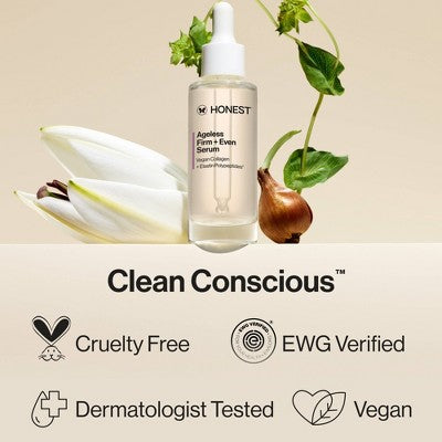 Honest Beauty Ageless Firm and Even Serum with Vegan Collagen and Niacinamide 1.0 fl oz - Imperfect Box