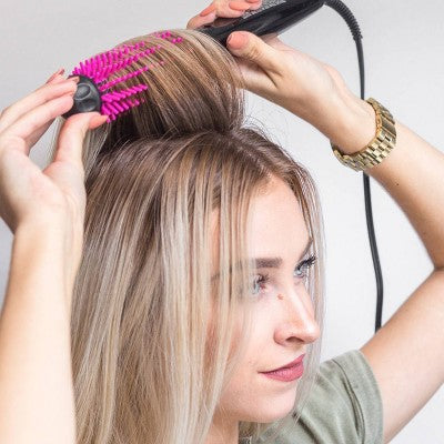 Revlon Pro Collection Heated Silicone Bristle Curl Brush Black 1" - Imperfect Box