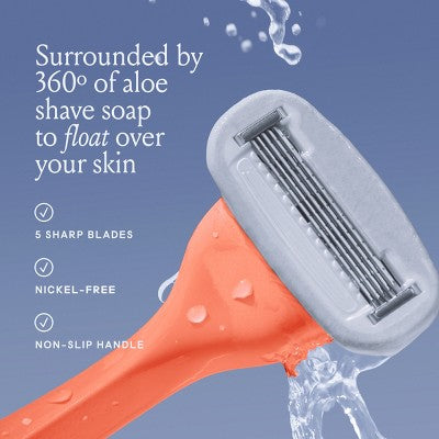 Billie Women's Malibu Razor Kit  1 Handle + Magnetic Holder + 2 Blade Refills - Imperfect Box