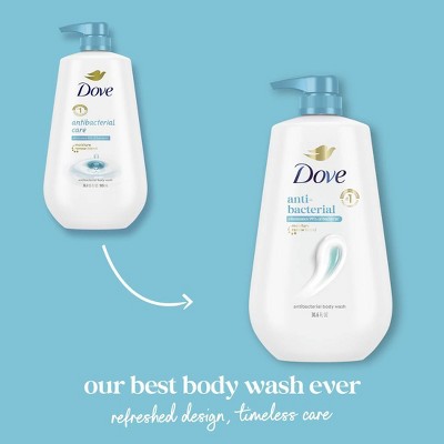 Dove Beauty Antibacterial Body Wash Pump 24hr Lotion Soft Skin 30.6 fl oz - Imperfect Container