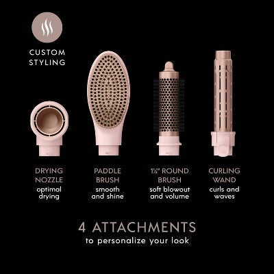 InfinitiPRO by Conair DigitalAIRE Multi-Attachment Styling System Rose Pink  1.25" - Imperfect Box