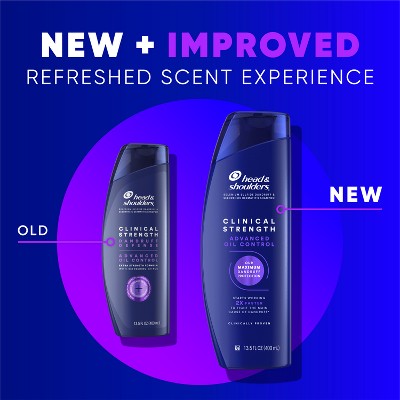 Head & Shoulders Clinical Strength Anti-Dandruff Citrus Shampoo for Advanced Oil Control 13.5 fl oz - Imperfect Container