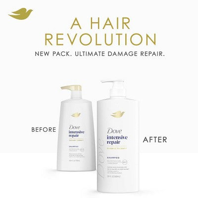 Dove Beauty Intensive Repair Hair Shampoo Pump with Glutamic Amino Serum & Bio-Protein Care 28 fl oz - New