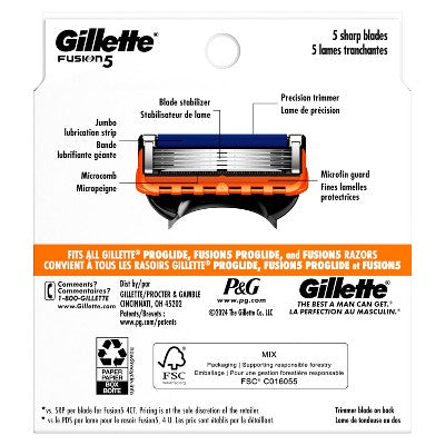 Gillette Fusion 5 Men's Razor Blade Refills 8ct - Imperfect Box