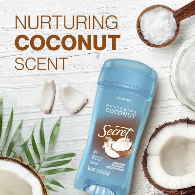 Secret Fresh Clear Gel Antiperspirant & Deodorant Coconut Scent 2.6oz - New