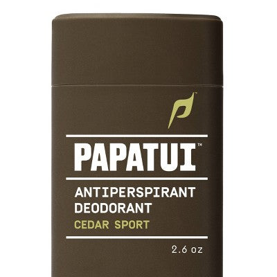 Papatui Triple Action Complex Men's Solid Antiperspirant Cedar Sport 48-Hour Sweat and Odor Protection 2.6oz - Imperfect Container