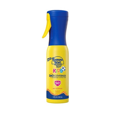 Banana Boat Kids 360 Coverage Advanced Control Mist Sunscreen Sprayer SPF 50 5.5 fl oz - New