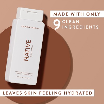 Native Sulfate Free Body Wash Coconut & Vanilla 18 fl oz - Imperfect Container