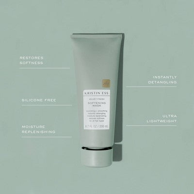 Kristin Ess Softening Hair Mask Hydrate + Smooth Dry Damaged Hair 6.7 fl oz - Imperfect Container