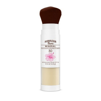 Hawaiian Tropic Mineral Skin Nourishing Sunscreen Powder Brush SPF 30 0.15oz - Imperfect Box