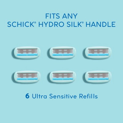 Schick Hydro Silk Sensitive Women Razor Blade Refills 6 ct - Imperfect Box