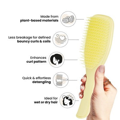 Tangle Teezer Plant Brush Naturally Curly Detangling Hair Brush Pastel Lemon - Imperfect Box