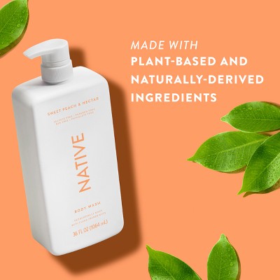 Native Body Wash for Women & Men Sweet Peach & Nectar 36 fl oz - New