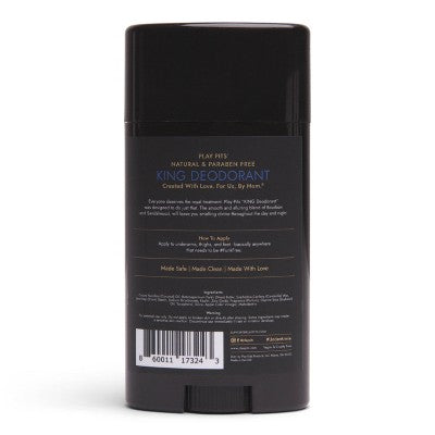 Play Pits King Natural Solid Deodorant 2.65oz - Imperfect Container