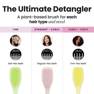 Tangle Teezer Plant Brush Naturally Curly Detangling Hair Brush Pastel Lemon - Imperfect Box