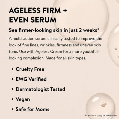 Honest Beauty Ageless Firm and Even Serum with Vegan Collagen and Niacinamide 1.0 fl oz - Imperfect Box