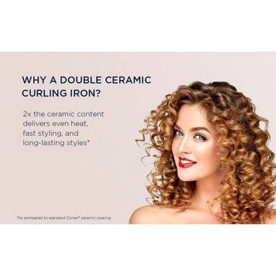 Conair Double Ceramic Curling Iron - 3/4" - Imperfect Box