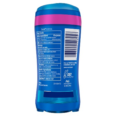 Secret Outlast Clear Gel Antiperspirant & Deodorant for Women Completely Clean 2.6oz/2pk - New