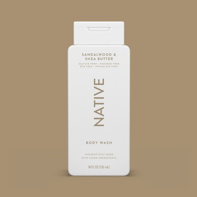 Native Body Wash for Men & Women Sandalwood & Shea Butter  18 fl oz - New