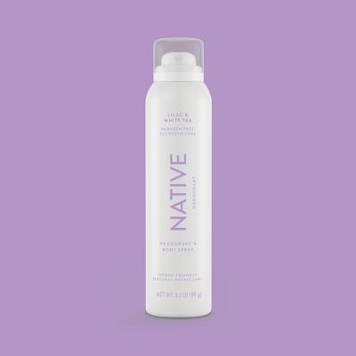 Native Spray Deodorant for Women & Men Lilac & White Tea Aluminum-Free 3.5oz - Imperfect Container