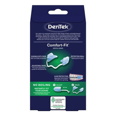 DenTek Comfort-Fit Dental Guard for Nighttime Teeth Grinding 2ct with Storage Case - Imperfect Box