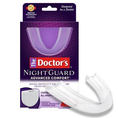 The Doctors Advanced Comfort Night Guard for Nighttime Teeth Grinding 1ct Guard with Storage Case - Imperfect Box