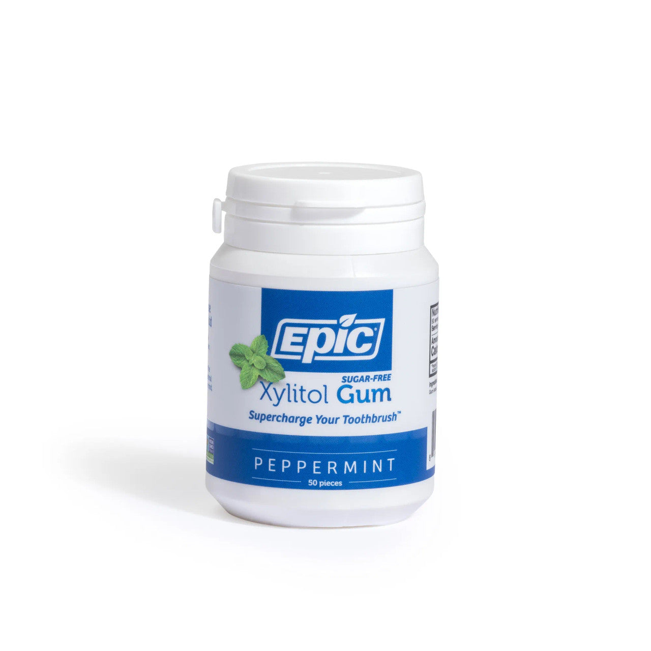 Epic Dental Xylitol Gum - Sugar-Free Peppermint Breath Fresheners (50 ct)