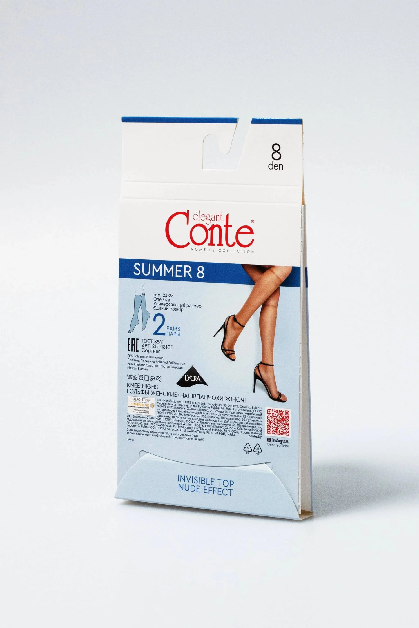 Knee Highs Conte Summer 8 Den (2 pairs)