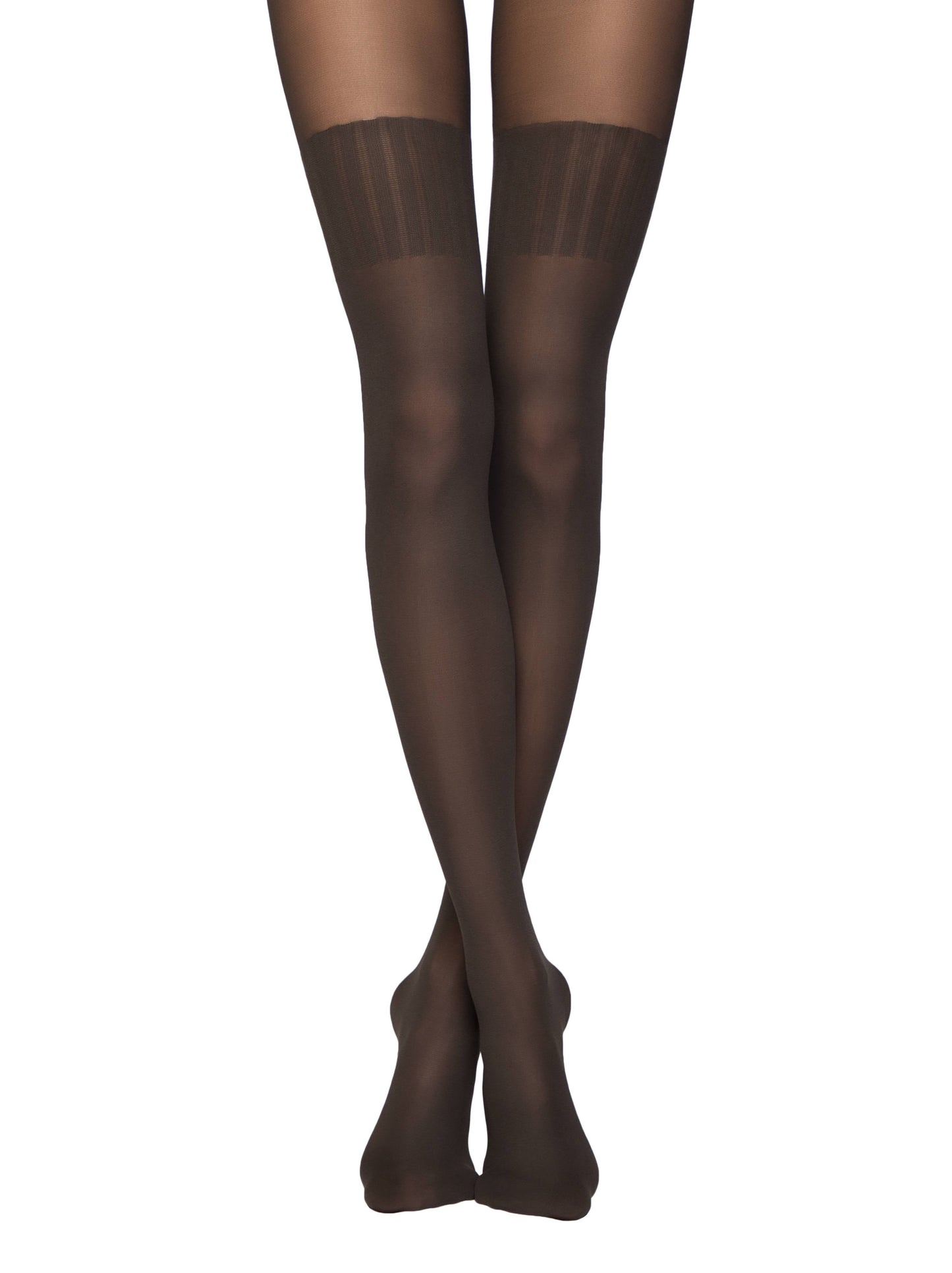 Conte Erica 60 Den - Fantasy Opaque Women's Tights with Imitation Mélange Golfs (12С-7СП)