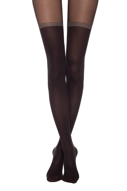 Conte Impressive 50 Den - Fantasy Opaque Women's Tights with Imitation Golfs (19С-238СП)