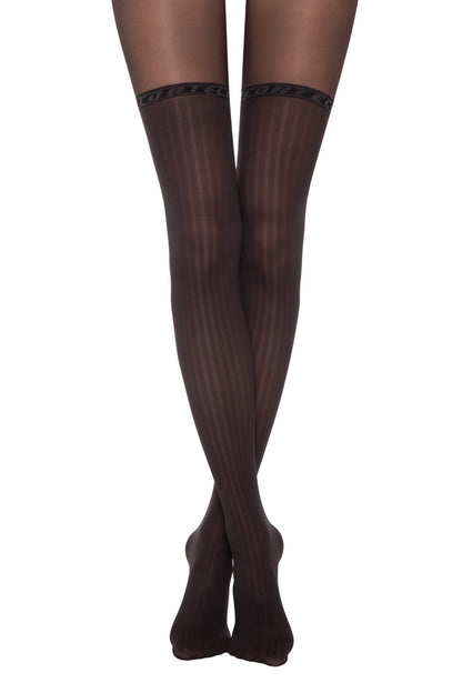 Conte Glam 40 Den - Fantasy Women's Tights with Stockings Imitation (19С-240СП)