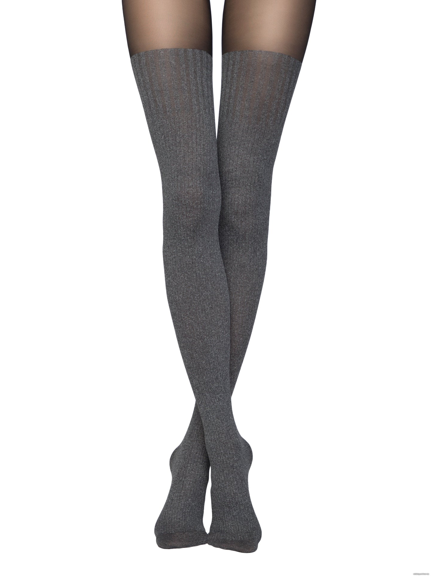 Conte Demi 60 Den - Fantasy Opaque Women's Tights with Imitation Mélange Golfs (13С-71СП)
