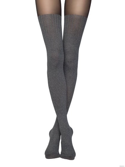 Conte Demi 60 Den - Fantasy Opaque Women's Tights with Imitation Mélange Golfs (13С-71СП)