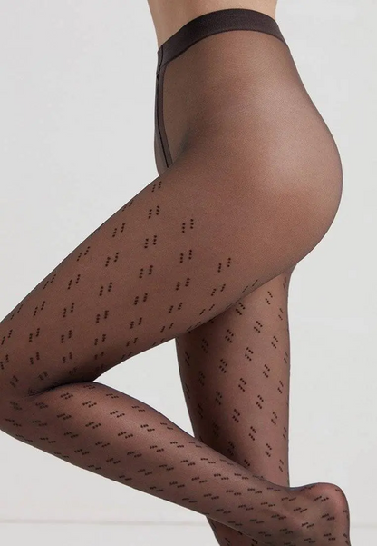 Conte Street 20 Den - Fantasy Thin Women's Tights with two triple dots pattern (21С-97СП)