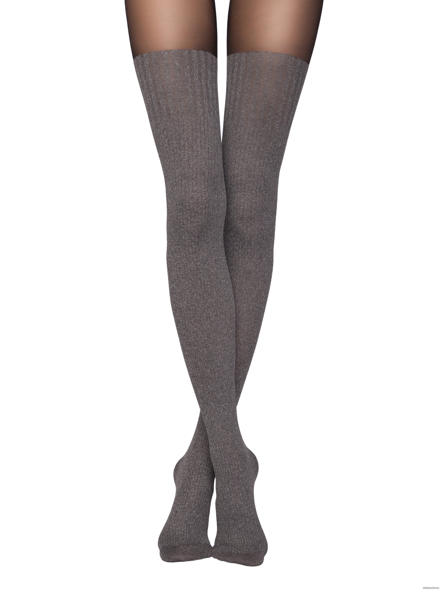 Conte Demi 60 Den - Fantasy Opaque Women's Tights with Imitation Mélange Golfs (13С-71СП)