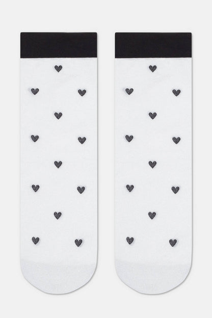 Shimmering Socks Conte Fantasy - "Hearts" Designs