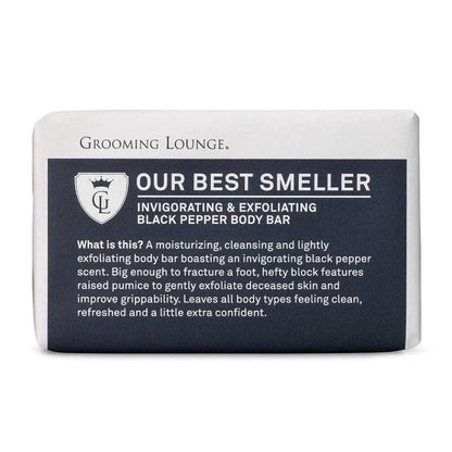 Grooming Lounge Our Best Smeller Exfoliating Body Bar - Black Pepper Body Bar For Men