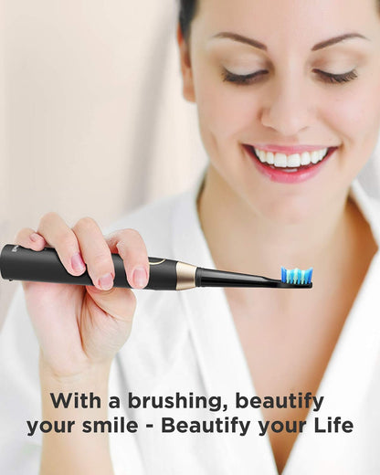 Fairywill FW-508 Sonic Electric Toothbrush Rechargeable Timer Brush 5 Modes Fast Charge Tooth Brush 8 Brush Heads for Adults