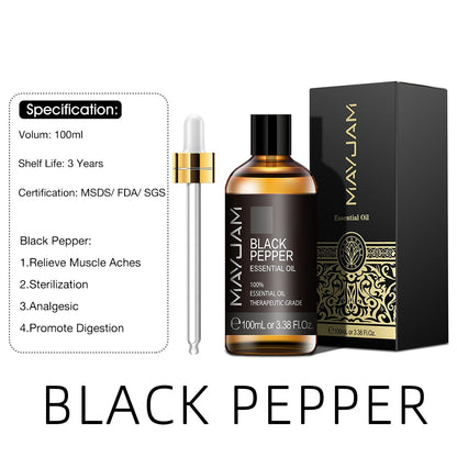 100ml Pure Natural Tea Tree Sandalwood Essential Oils Diffuser Plant Lavender Mint Vanilla Rosemary Eucalyptus Essential Oil