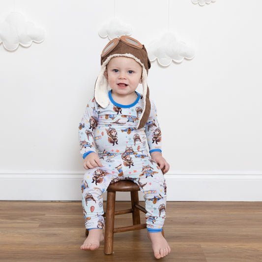 Let's Fly 2pc Long Sleeve Pajamas