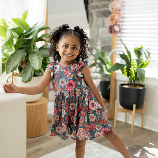 Blooming Grace Flutter Twirl Dress w/ shorts