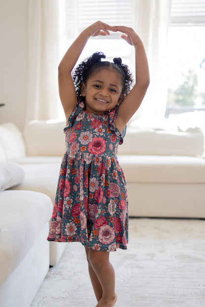 Blooming Grace Flutter Twirl Dress w/ shorts