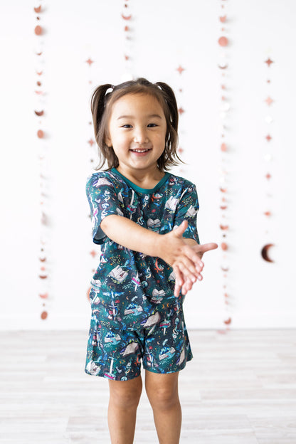 Whispered Pages 2pc Short Sleeve Lounge Set