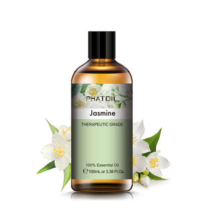 100ML Pure Natural Essential Oils Diffuser for Skin Care Rose Orange Lemon Lavender Rose Geranium Chamomile Avocado Aroma Oil